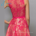 Bow Beautiful V Neck Short Pink Plus Size Prom Dress